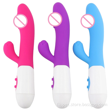 30 speed Realistic dildo vibrator rabbit ear clitoria sucking G spot vibration sex toy thrusting rabbit vibrator for women